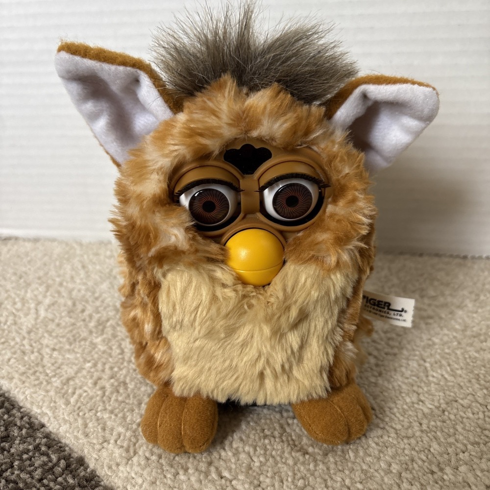 Vintage 1998/1999 Furby Gold Stripes Brown Eyes  **Not Working